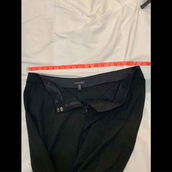 NEW $238 Eileen Fisher Crop Flare Leg Pants in‎ Black [SZ 14 ] - Picture 7 of 8